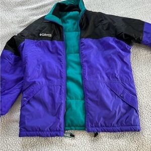 Columbia Purple and Teal Insulated Reversible Jacket